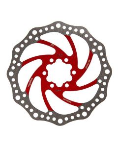 Δισκόπλακα 160mm με 6 τρύπες δαντελωτή κόκκινη για πατίνι ή ποδήλατο