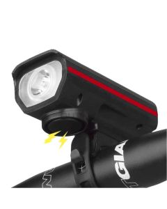 Φακός - φως LED και κόρνα επαναφορτιζόμενη USB για πατίνι ή ποδήλατο