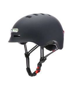 Helmet with front and rear light rechargeable with USB 