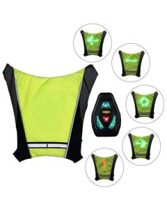 Safety vest with LED and remote control for bicycle or scooter