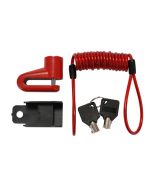 Disc brake lock with steel wire